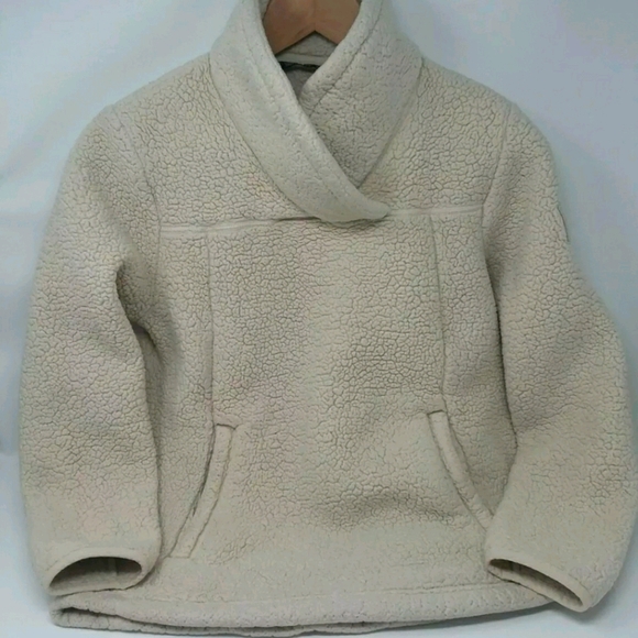 Girl's The North Face Fleece Pullover Cream Size L - Picture 1 of 7